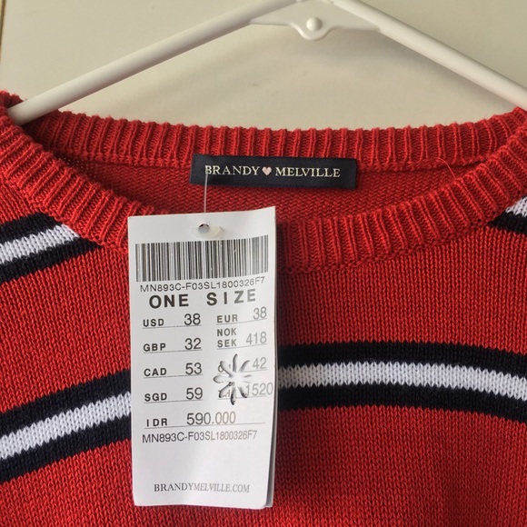 ✨NWT Brandy Melville Striped Sweater✨ - Picture 2 of 3